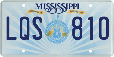 MS license plate LQS810