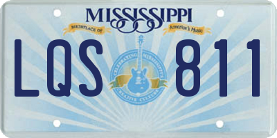 MS license plate LQS811