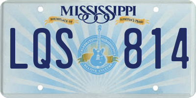 MS license plate LQS814