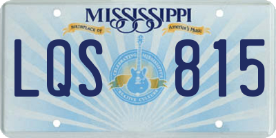 MS license plate LQS815