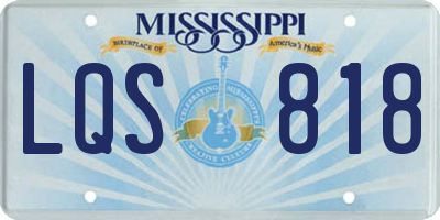 MS license plate LQS818