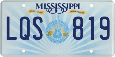 MS license plate LQS819