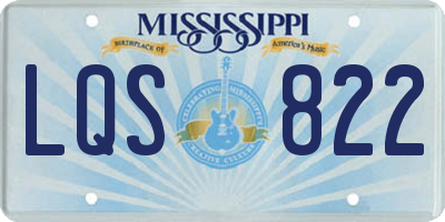 MS license plate LQS822