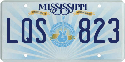 MS license plate LQS823