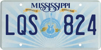 MS license plate LQS824