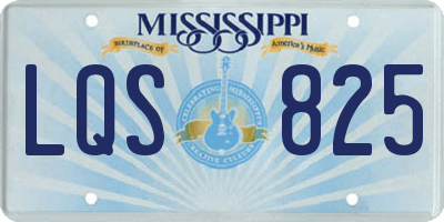 MS license plate LQS825