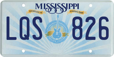 MS license plate LQS826