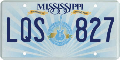 MS license plate LQS827