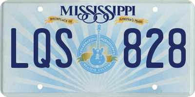 MS license plate LQS828