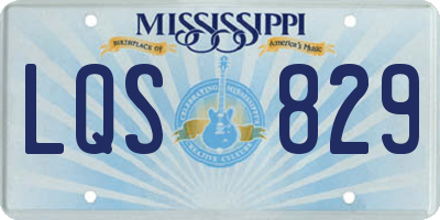 MS license plate LQS829