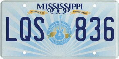 MS license plate LQS836