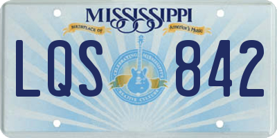 MS license plate LQS842