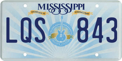 MS license plate LQS843