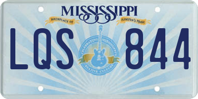 MS license plate LQS844
