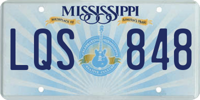 MS license plate LQS848