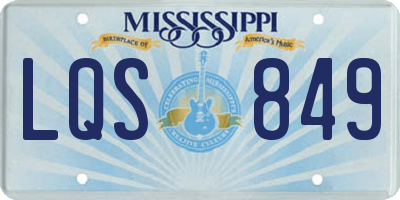 MS license plate LQS849