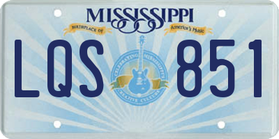 MS license plate LQS851