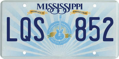 MS license plate LQS852