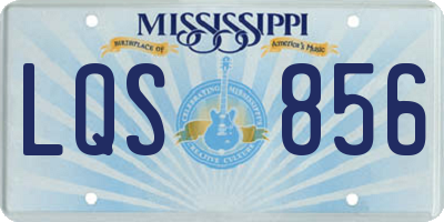 MS license plate LQS856