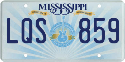 MS license plate LQS859
