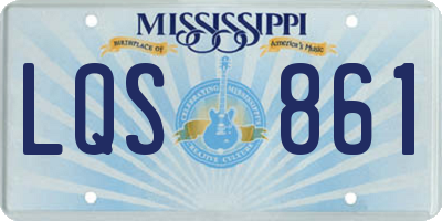 MS license plate LQS861