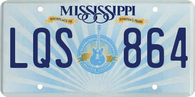 MS license plate LQS864