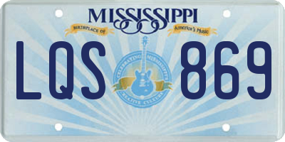 MS license plate LQS869