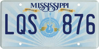 MS license plate LQS876