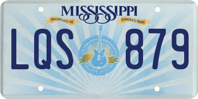 MS license plate LQS879