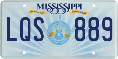 MS license plate LQS889