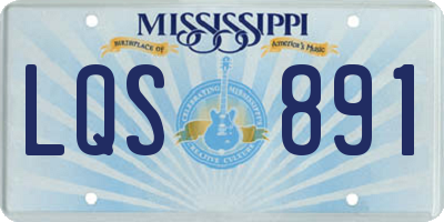 MS license plate LQS891