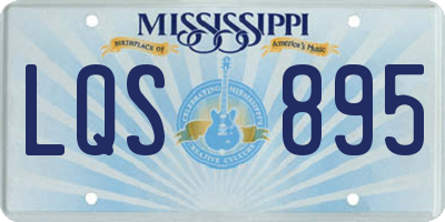 MS license plate LQS895