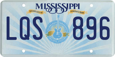 MS license plate LQS896