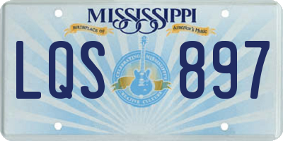 MS license plate LQS897