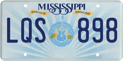 MS license plate LQS898