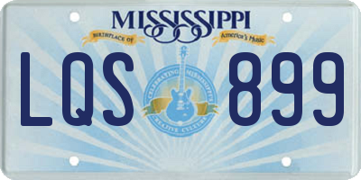 MS license plate LQS899