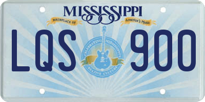 MS license plate LQS900