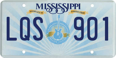MS license plate LQS901