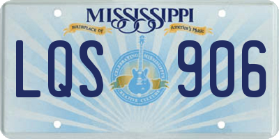 MS license plate LQS906