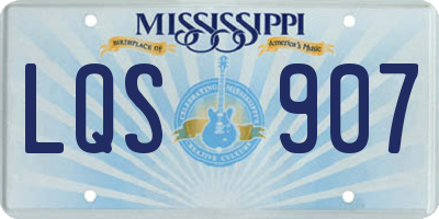 MS license plate LQS907