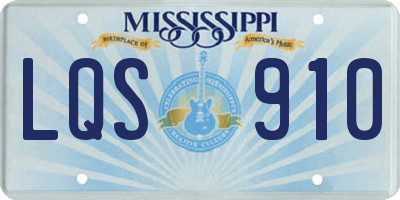 MS license plate LQS910