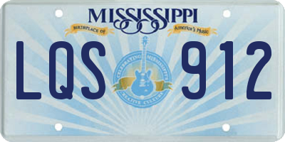 MS license plate LQS912