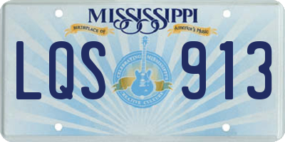 MS license plate LQS913