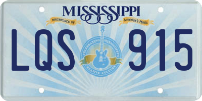 MS license plate LQS915