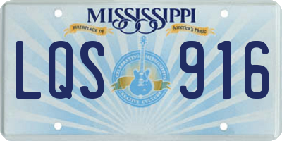 MS license plate LQS916