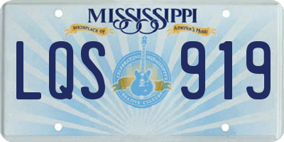 MS license plate LQS919