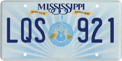 MS license plate LQS921