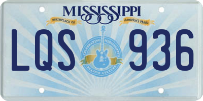 MS license plate LQS936