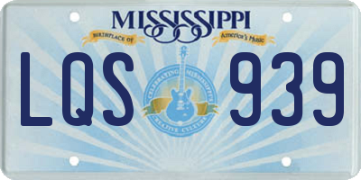 MS license plate LQS939
