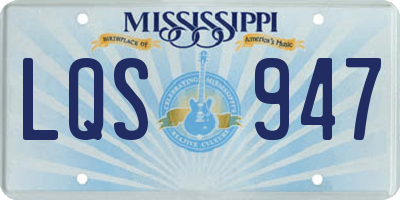 MS license plate LQS947